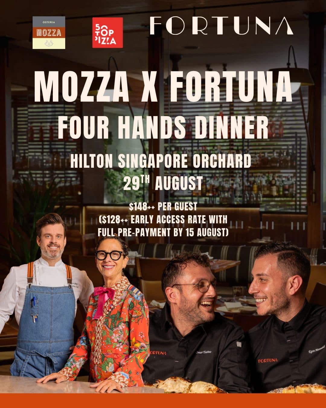 Mozza 4 Hands collaboration with Fortuna Italian