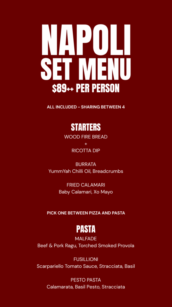 SET MENU NAPOLI