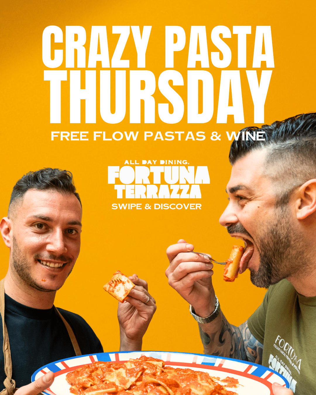 pasta night at Fortuna Terrazza