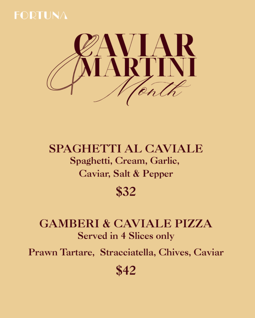 caviar and martini month